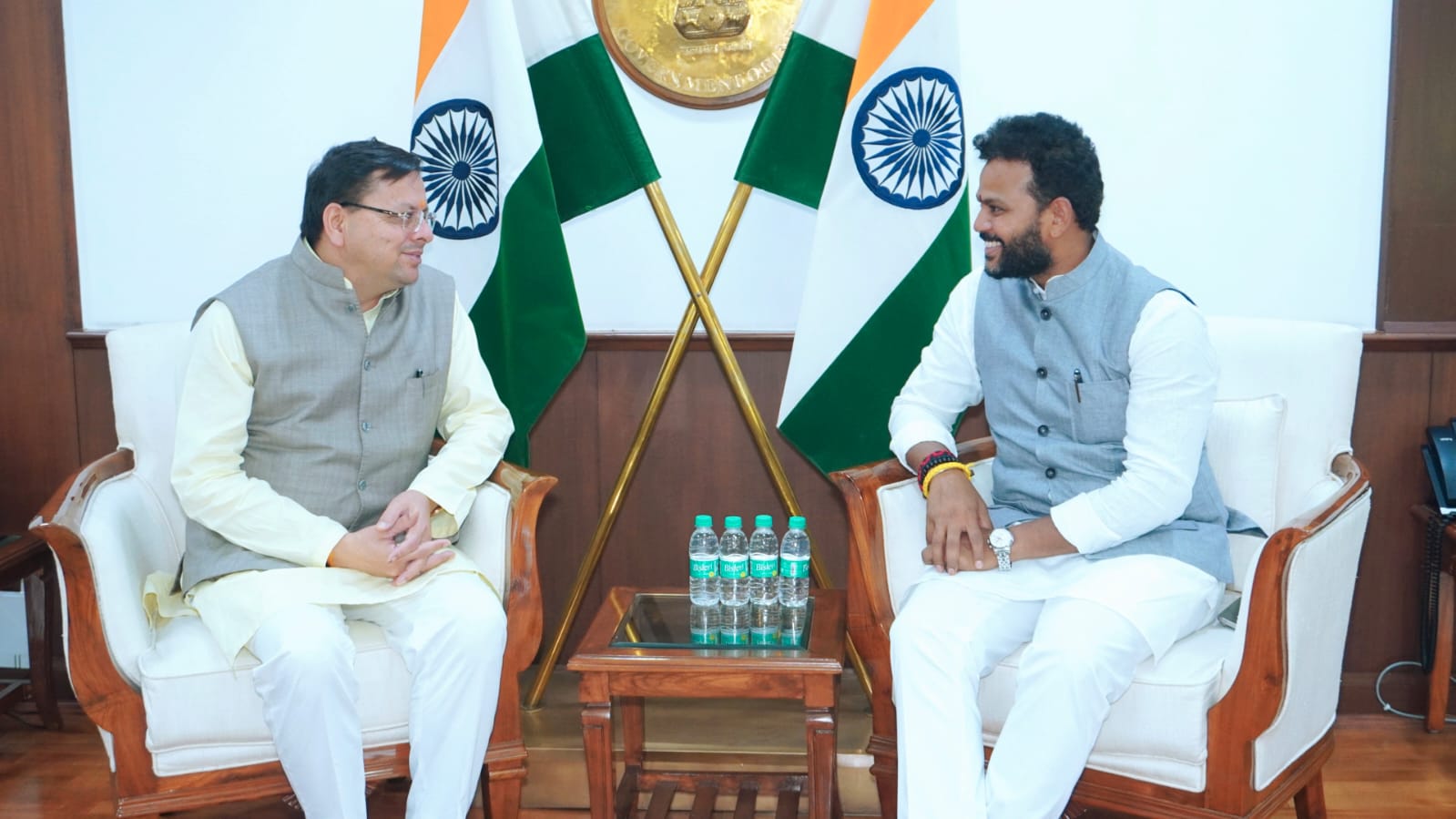 CM dhami Meet Civil Aviation Minister