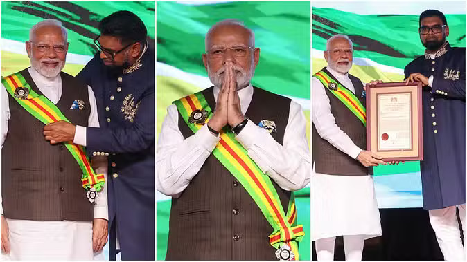 PM Modi Honored By Guyana